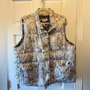 J. Crew Puffer Vest in Liberty Fabric Tapestry Floral